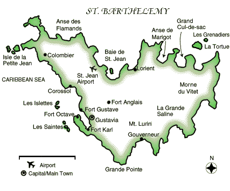 Map of St. Barthlemy